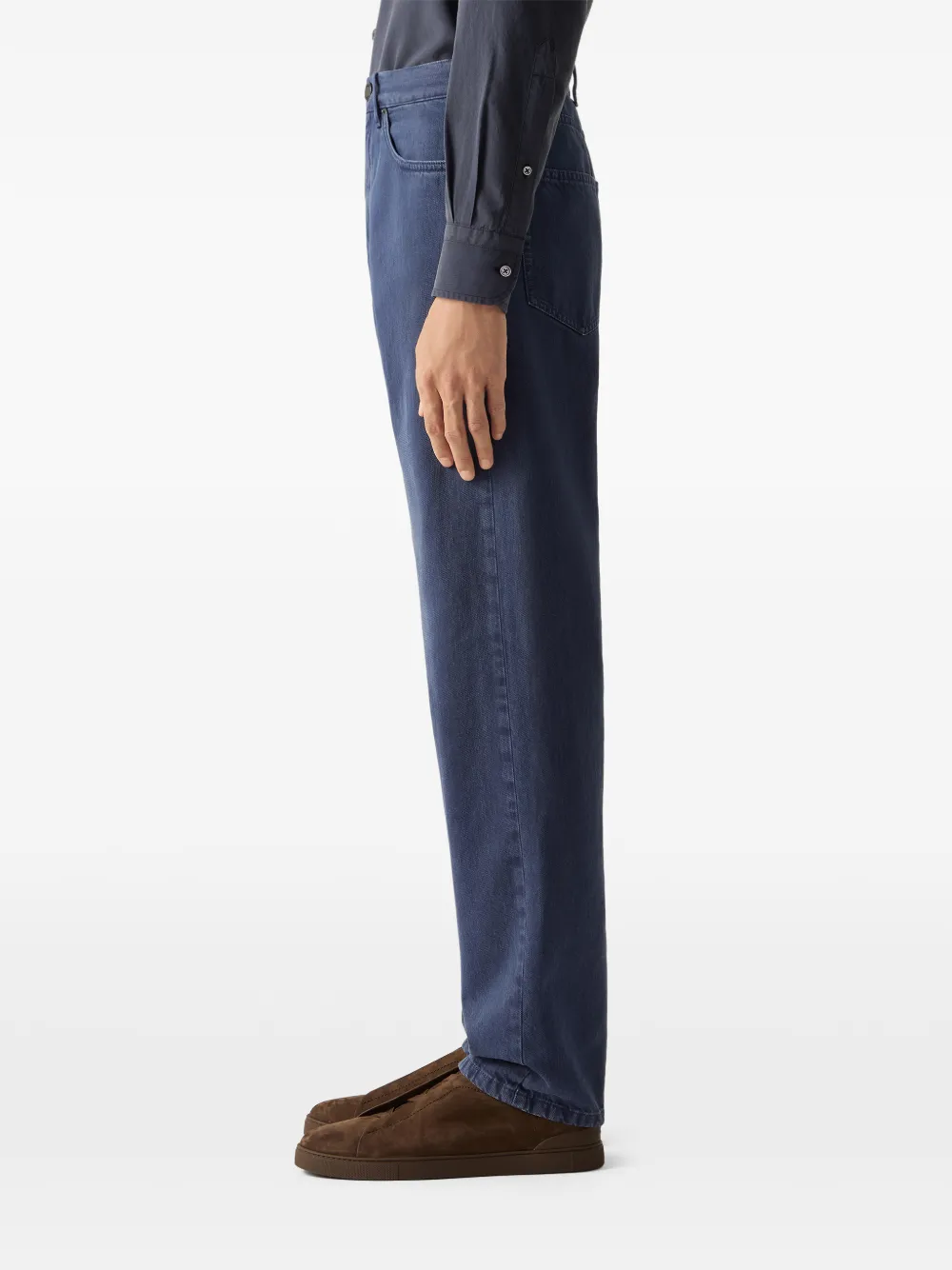 Zegna Katoenen broek Blauw