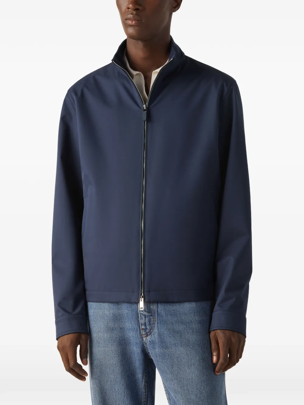 Zegna Motorin jack met rits Blauw