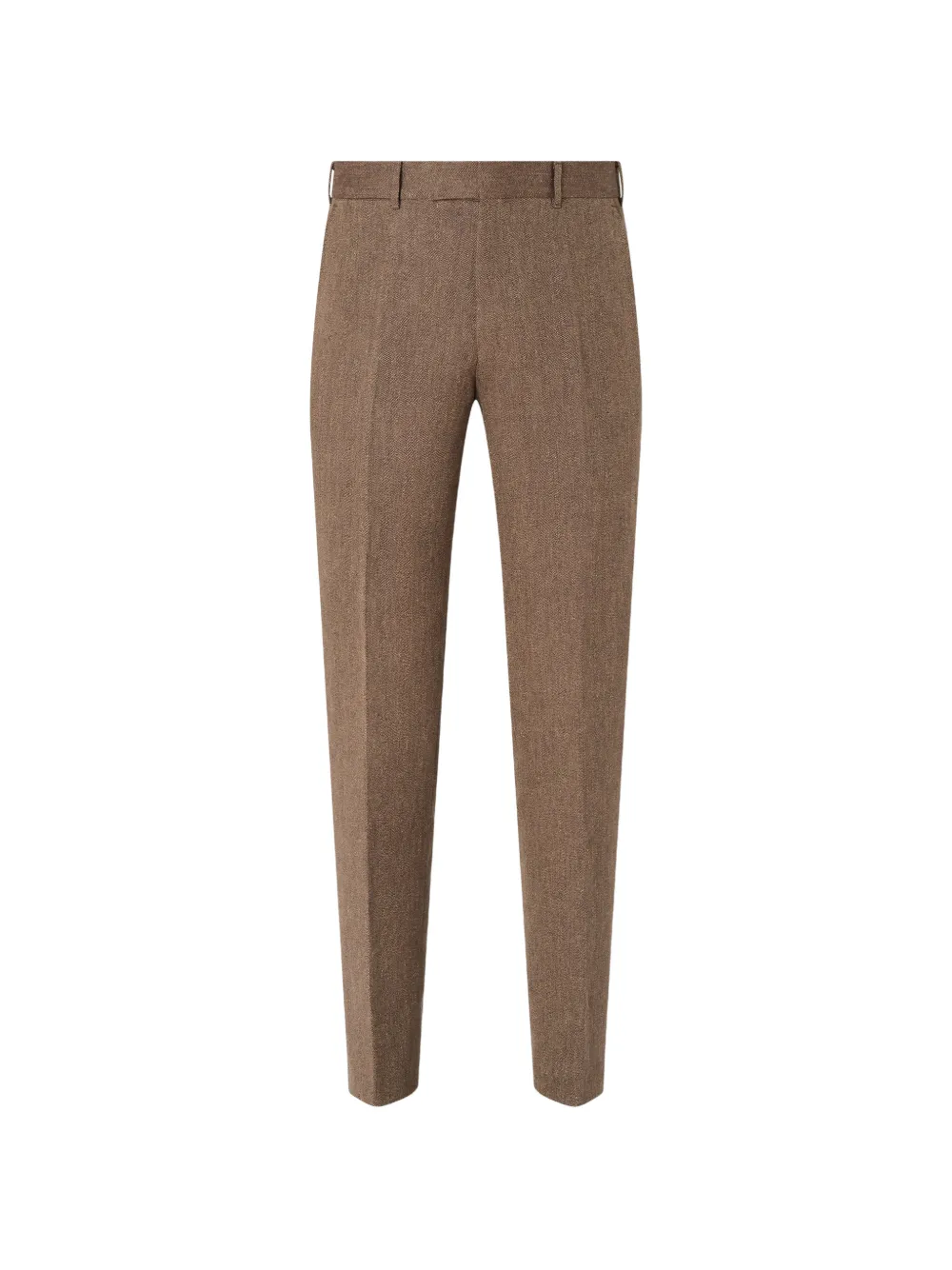 Zegna striped oasi lino trousers - Brown