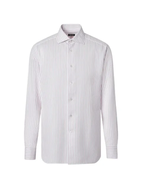 Zegna stribet skjorte