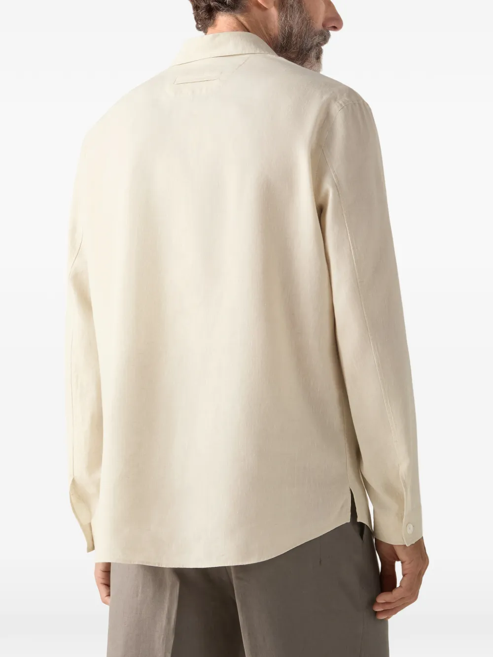 Zegna Poloshirt met lange mouwen Beige