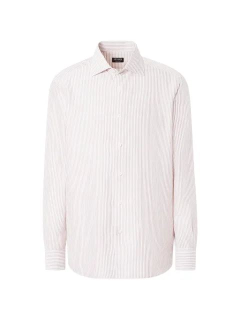 Zegna Camicia a righe in seta