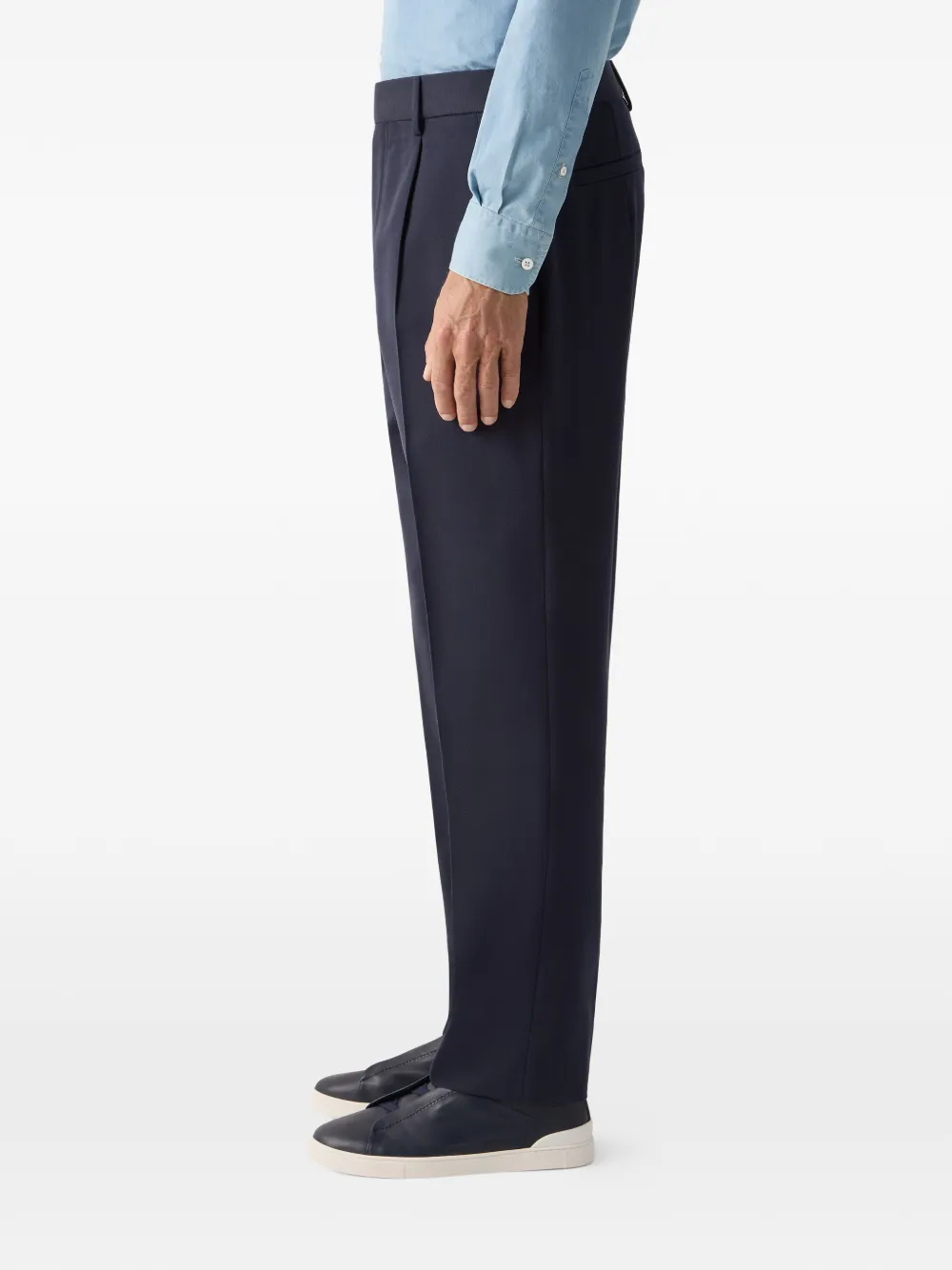 Zegna Plooibroek Blauw