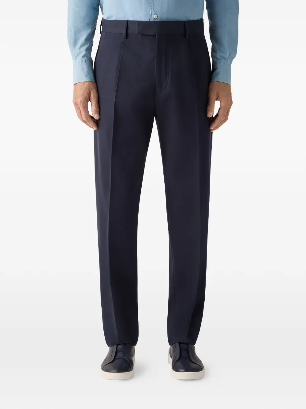 Zegna Plooibroek Blauw