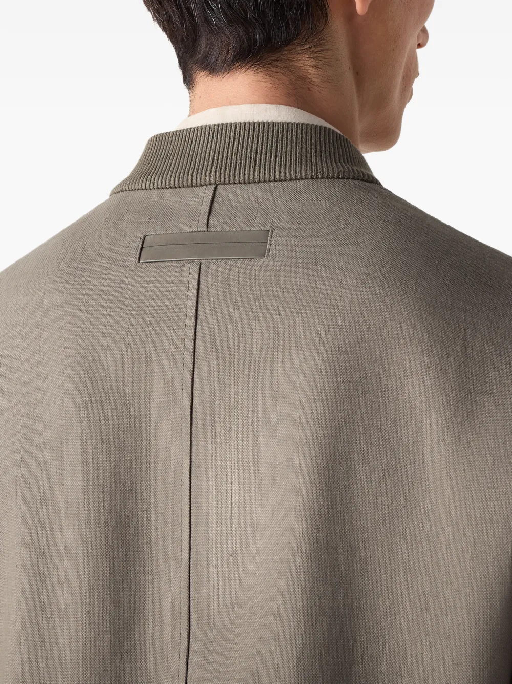 Zegna Oasi Lino bomberjack Grijs