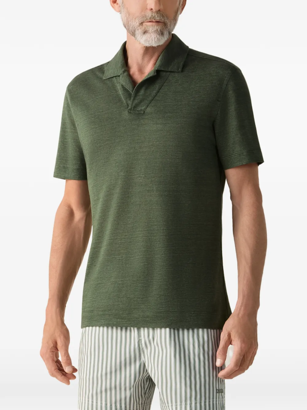 Zegna Oasi Lino T-shirt Groen
