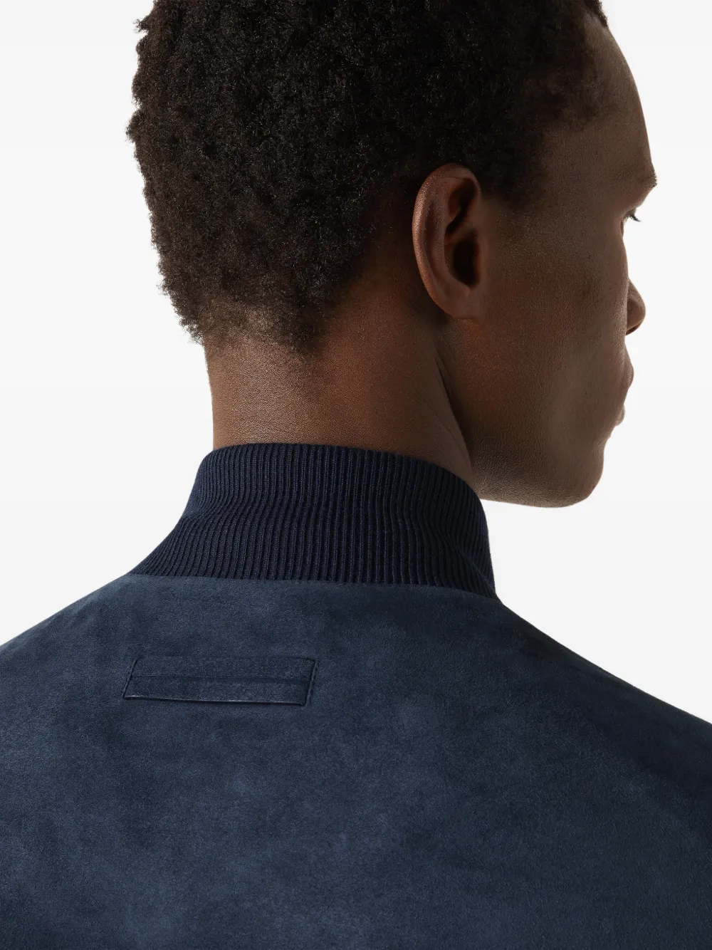 Zegna Suède shirtjack Blauw