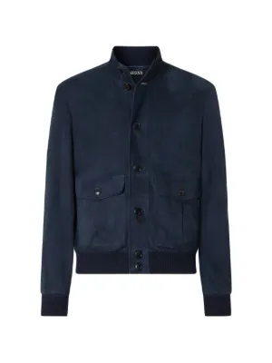 Zegna レザー ボンバージャケット | ブラウン | FARFETCH JP