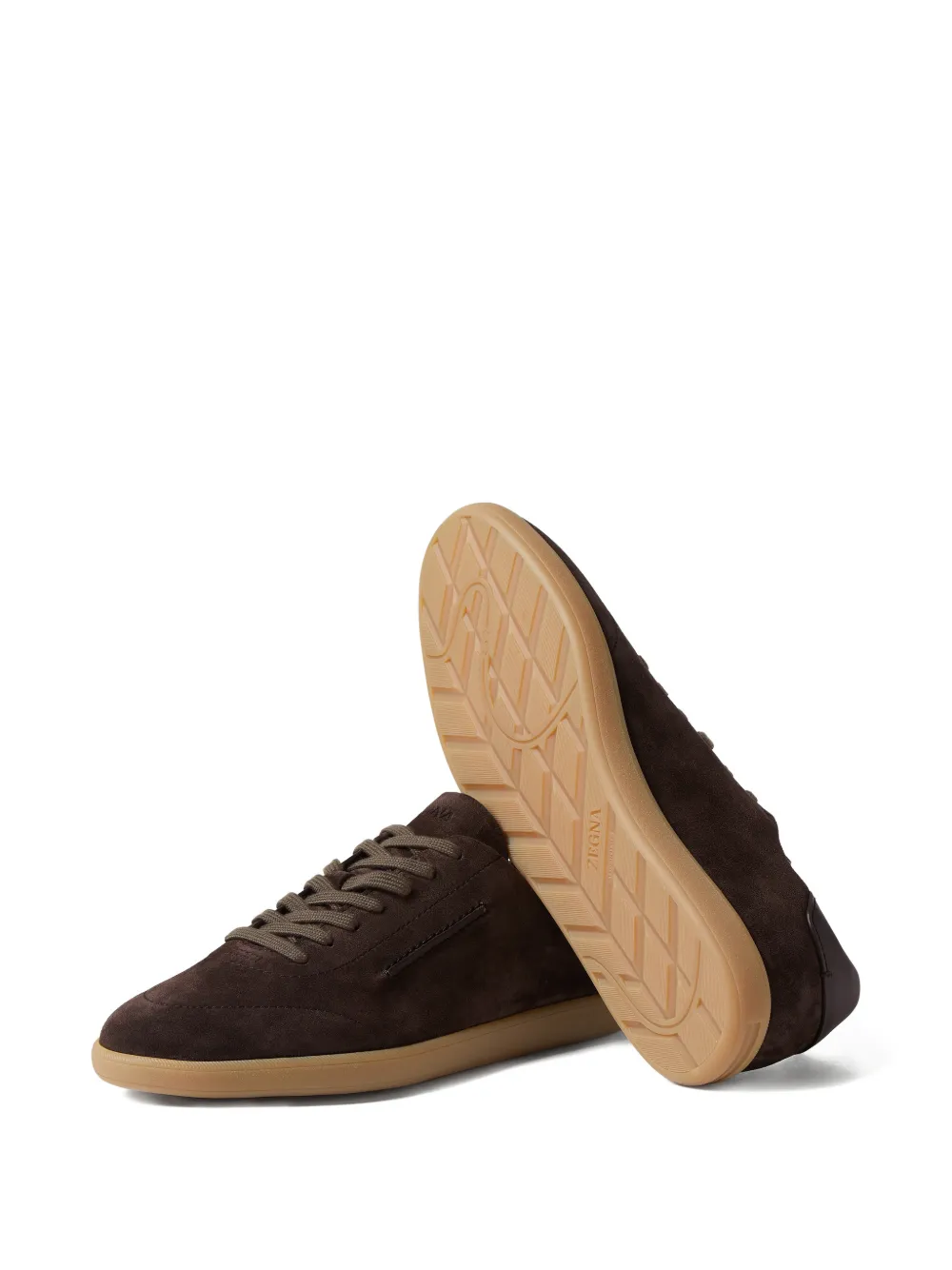 Zegna 232 donkerbruine sneakers