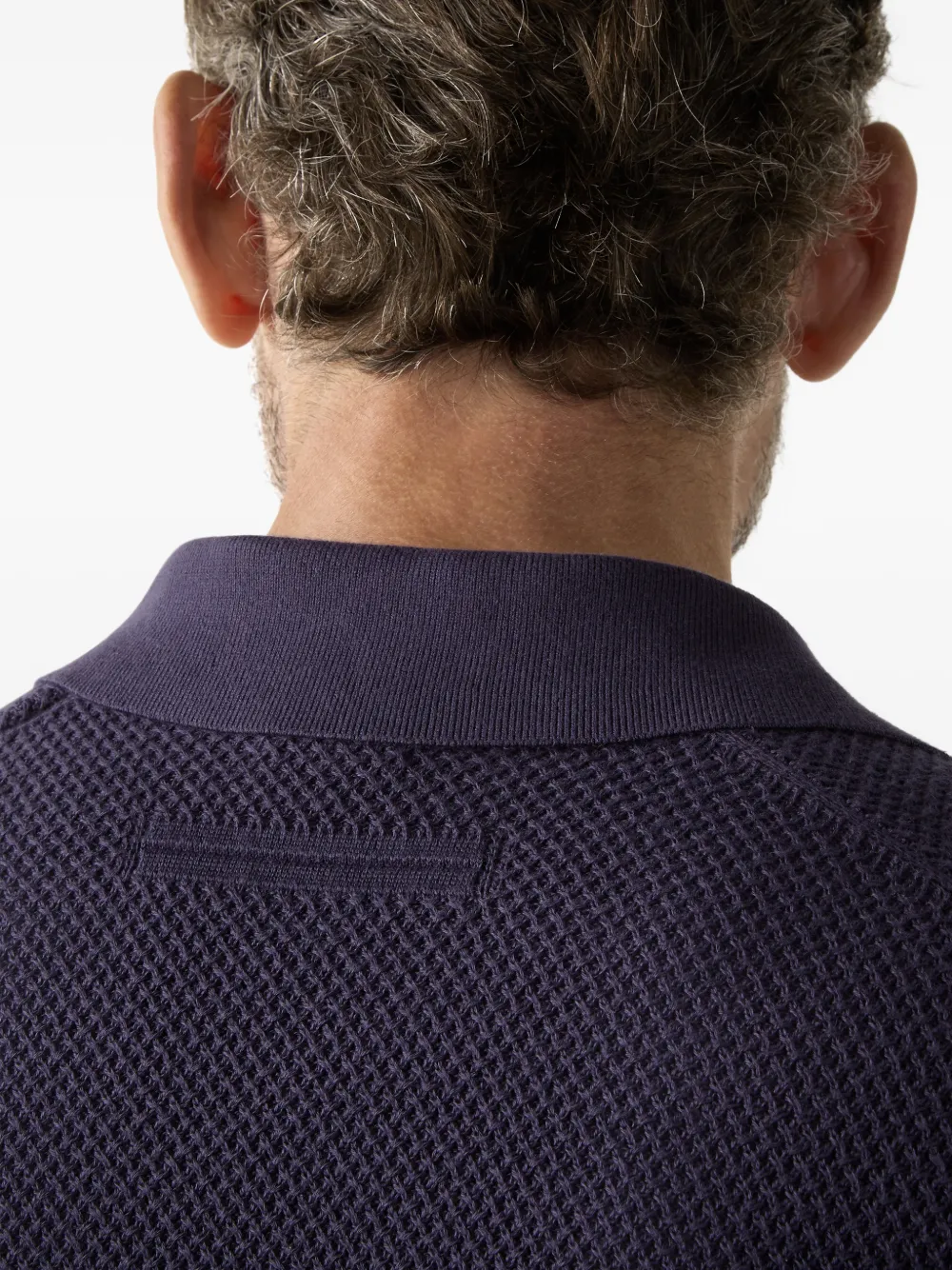 Zegna Wafelgebreid T-shirt met V-hals Paars
