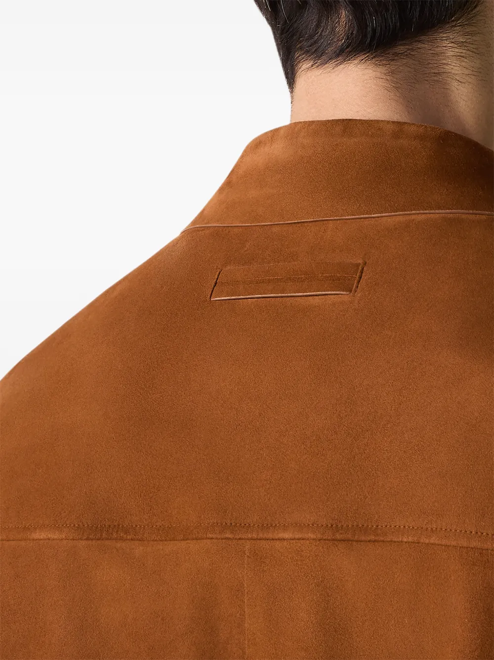 Zegna Shirtjack met puntkraag Bruin