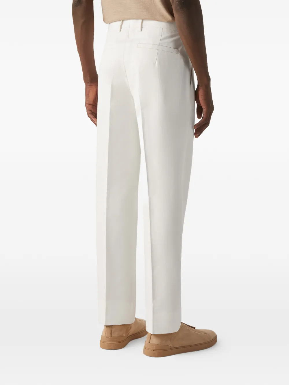Zegna Oasi geplooide katoenen broek Wit