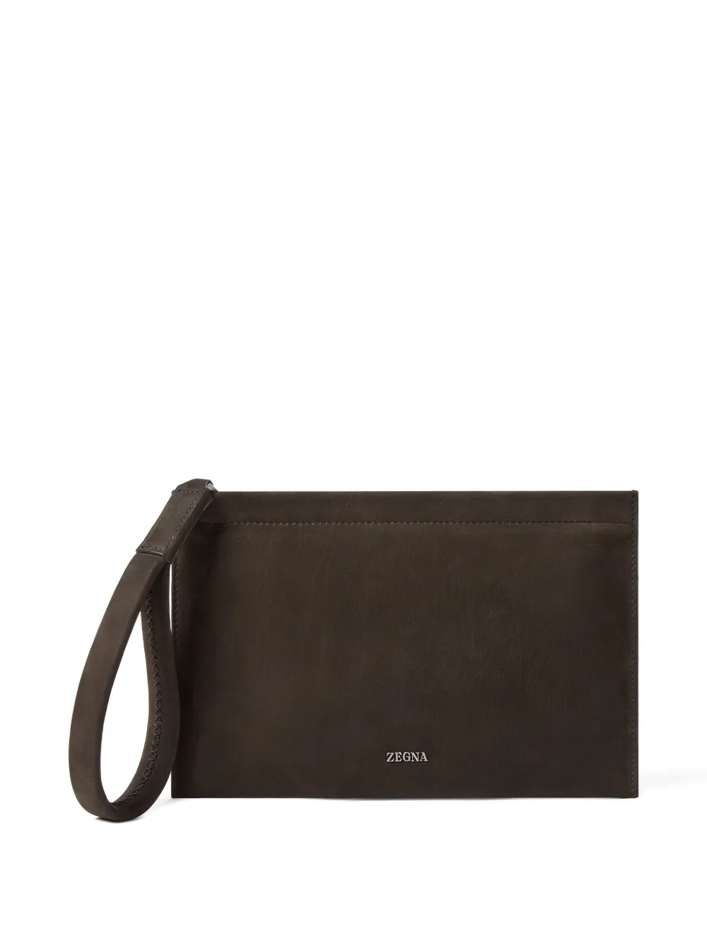 Zegna Pouch Mini in pelle - Marrone