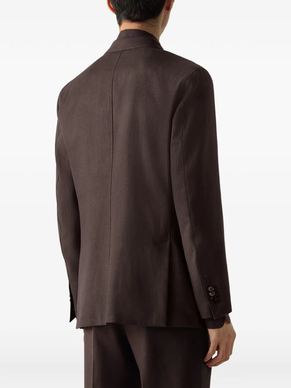 Zegna Jack met enkele rij knopen en gekerfde revers Bruin