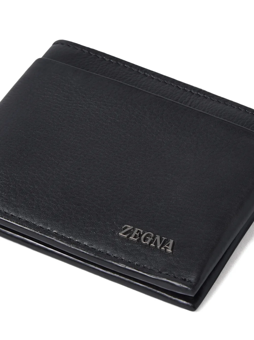 Zegna Leren portemonnee Zwart