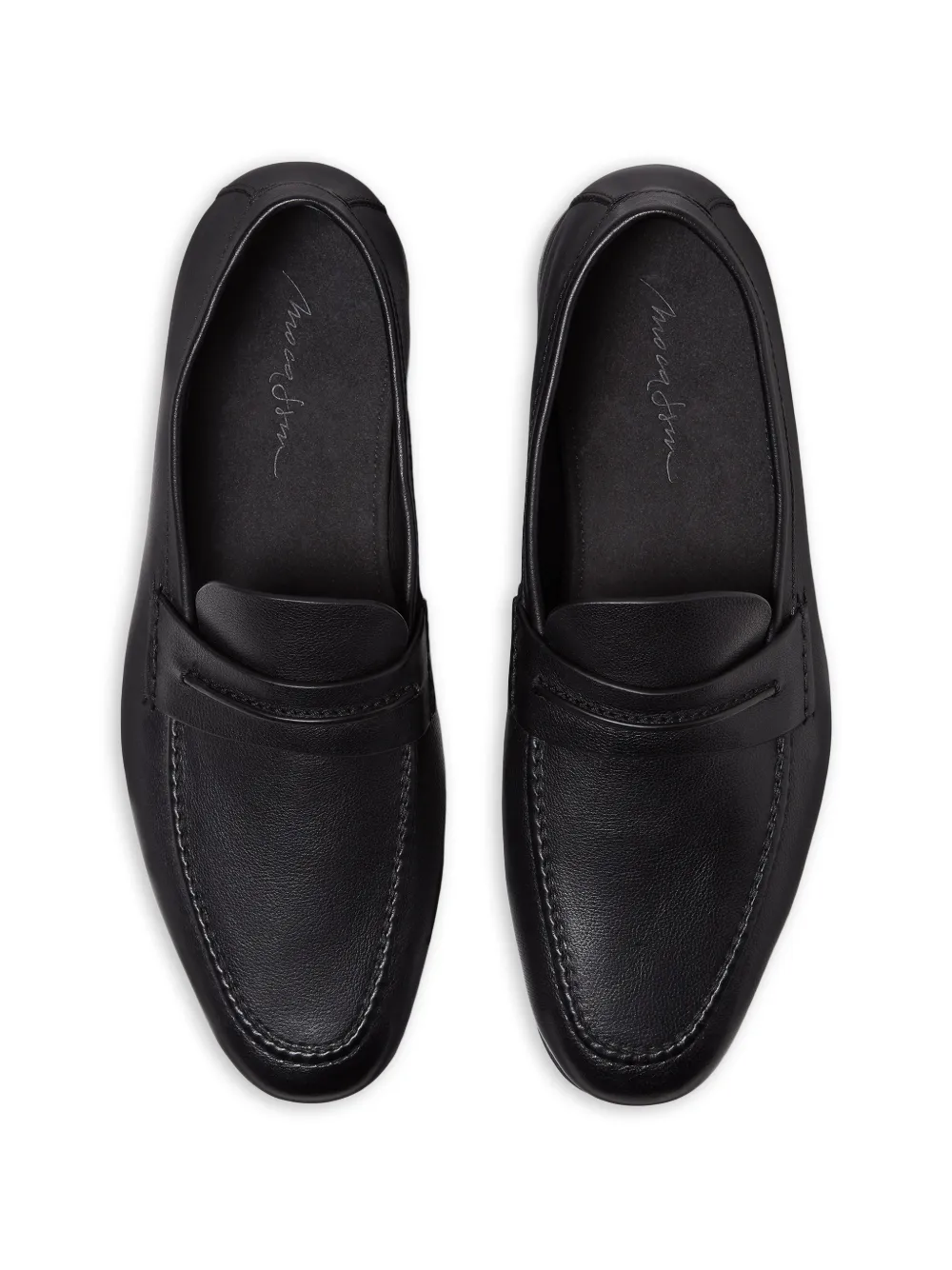 Zegna Leren loafers Zwart
