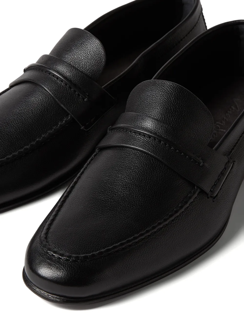 Zegna Leren loafers Zwart