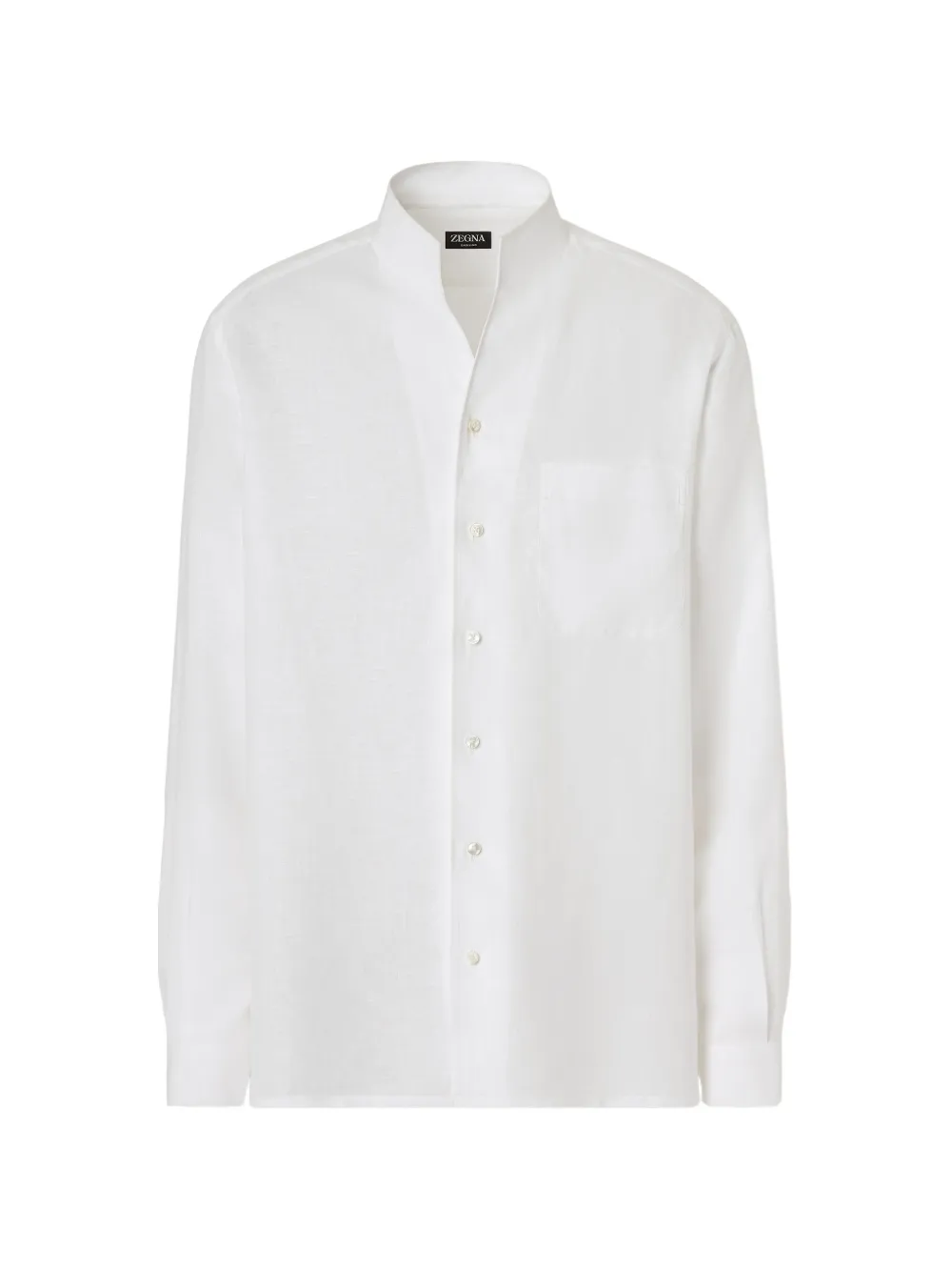 Zegna Camicia con colletto alla coreana - Bianco