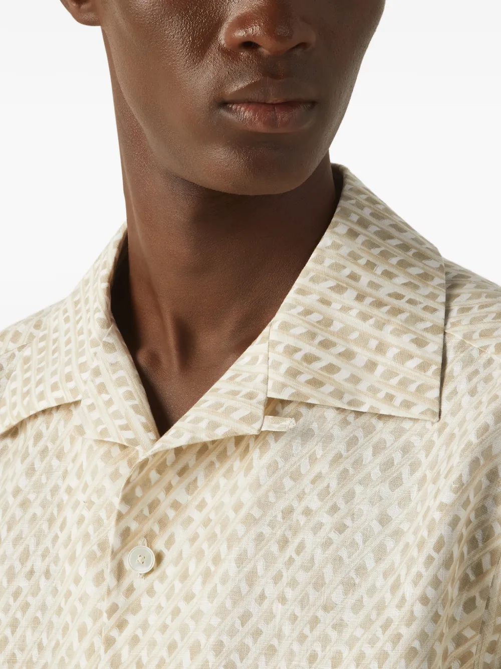 Zegna Oasi Lino overhemd Beige