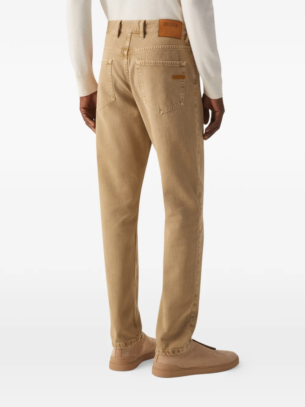 Zegna Roccia broek met katoenen print Beige