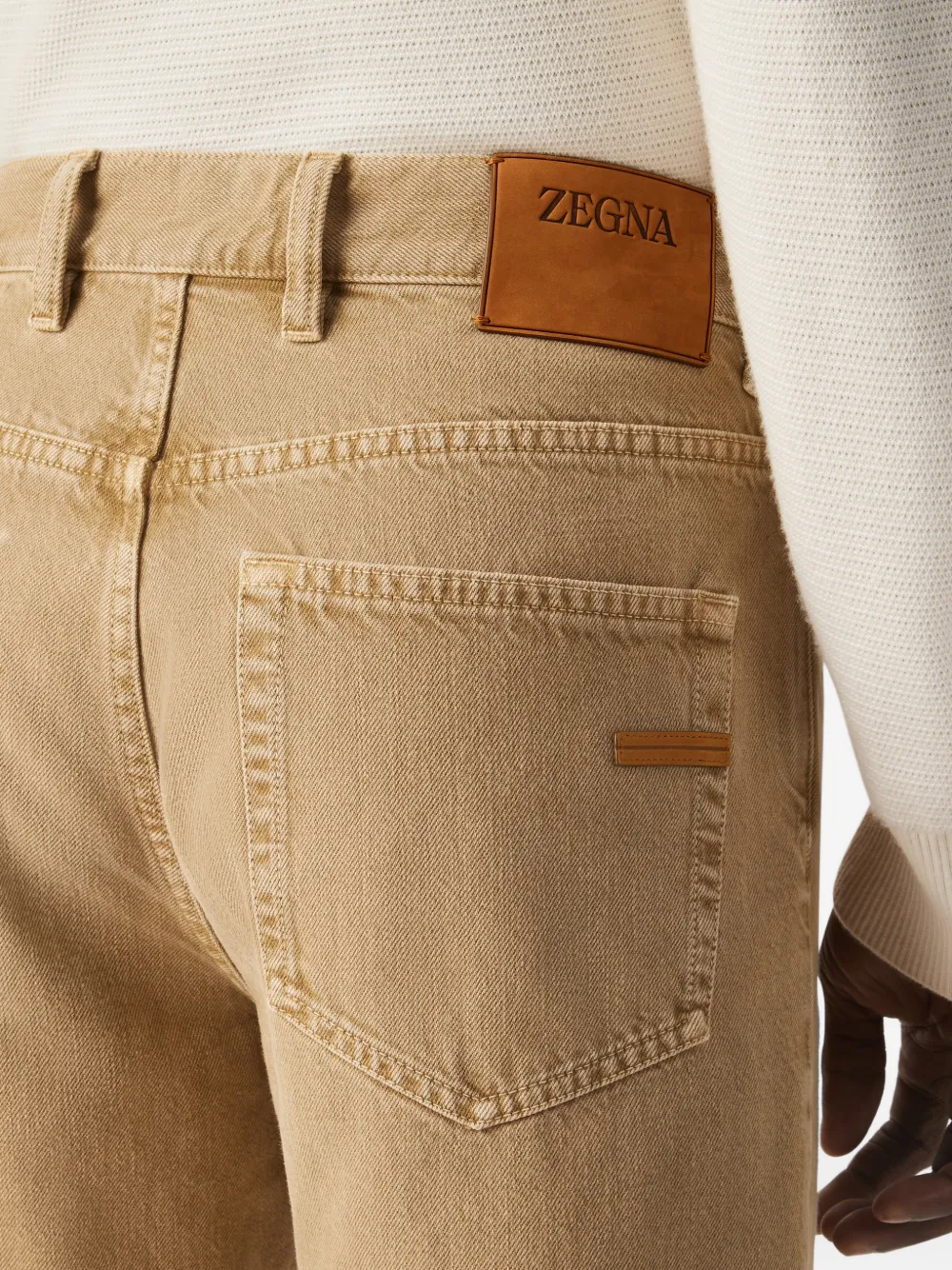Zegna Roccia broek met katoenen print Beige