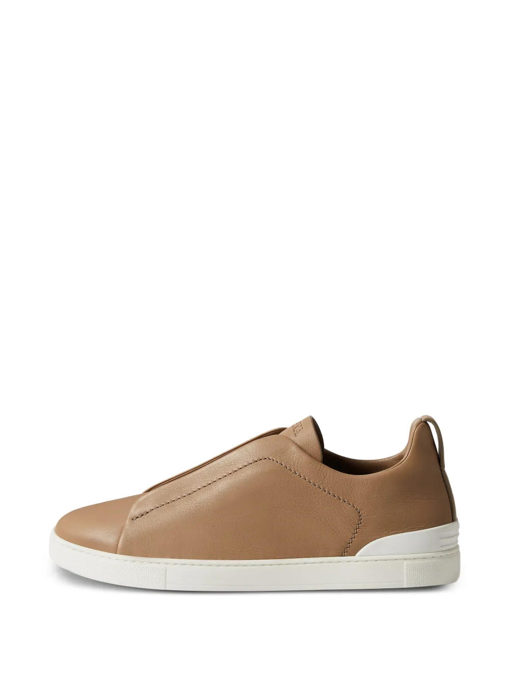 Zegna Triple-Stitch Sneakers - Nude