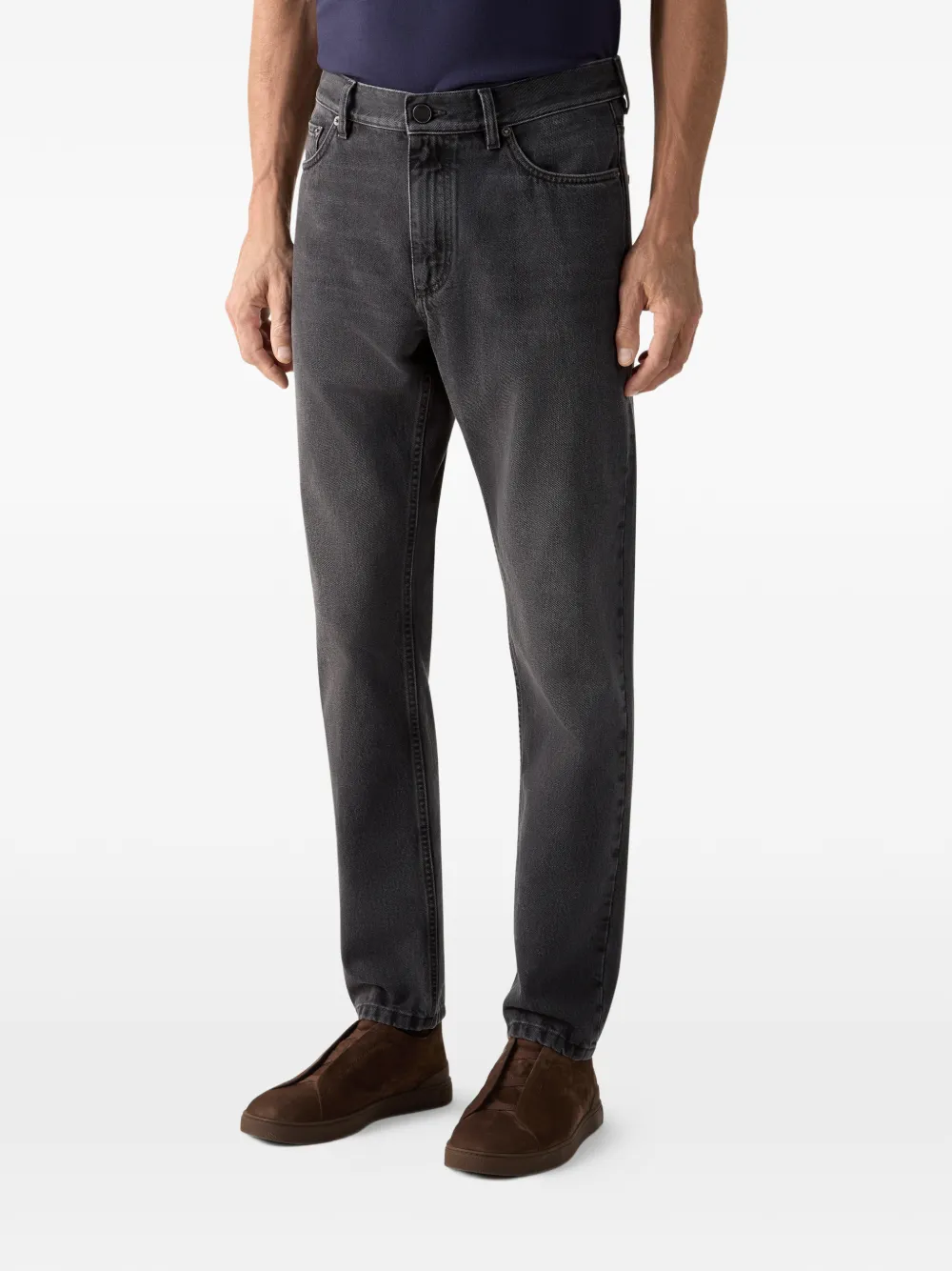 Zegna Roccia jeans met stonewashed-effect Grijs