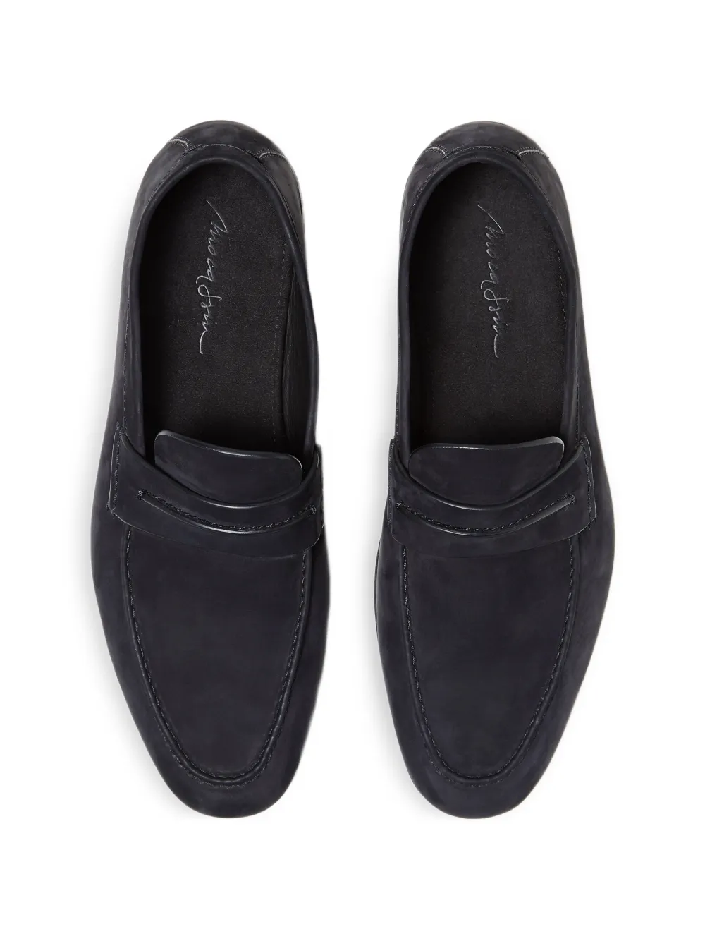 Zegna Leren loafers Blauw