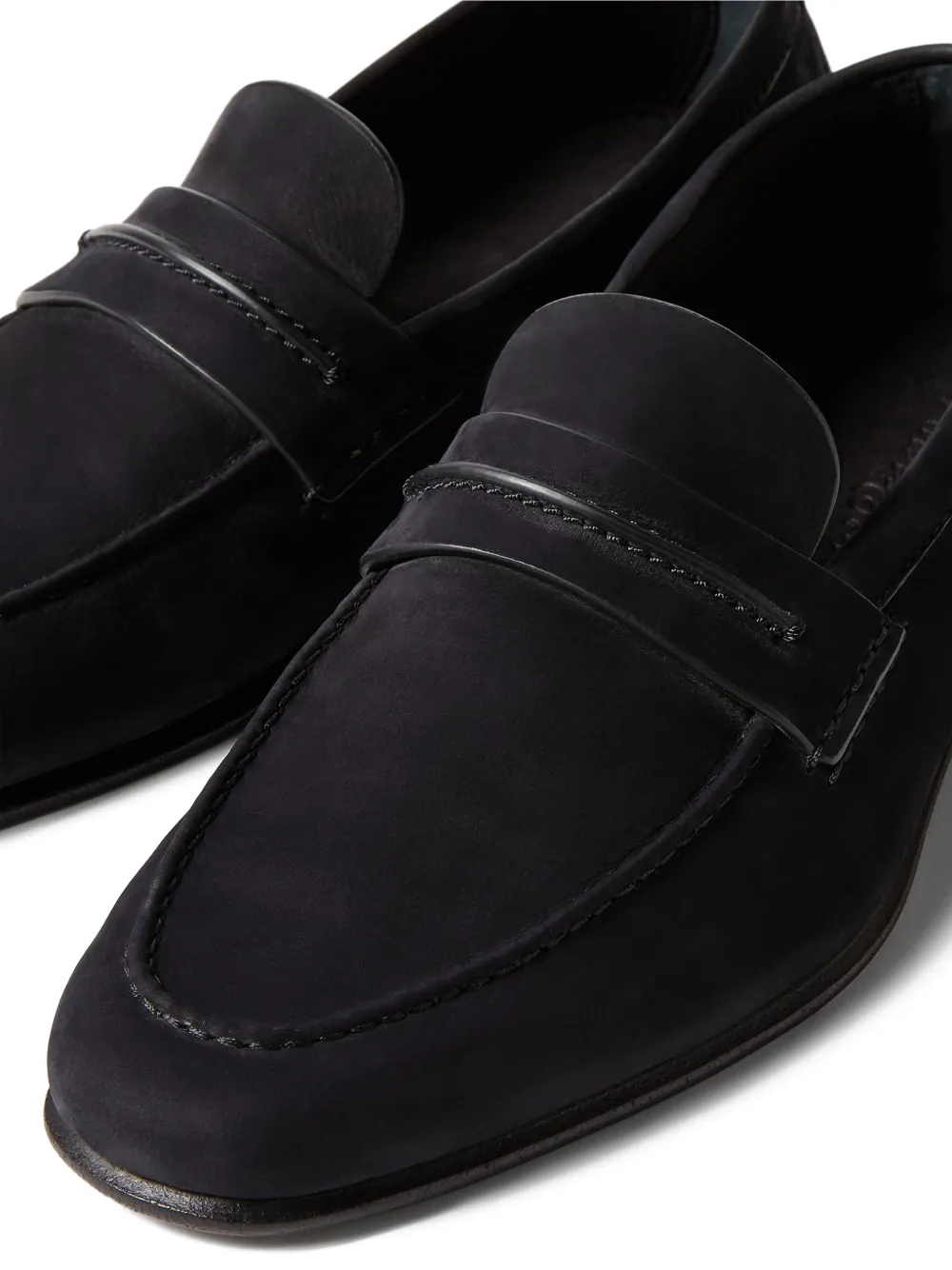 Zegna Leren loafers Blauw
