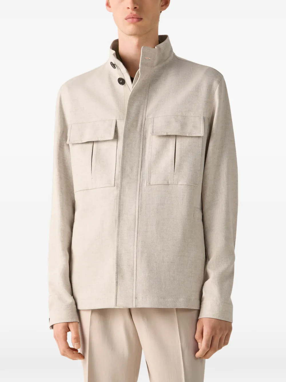 Zegna Oasi linnen veldjack Beige