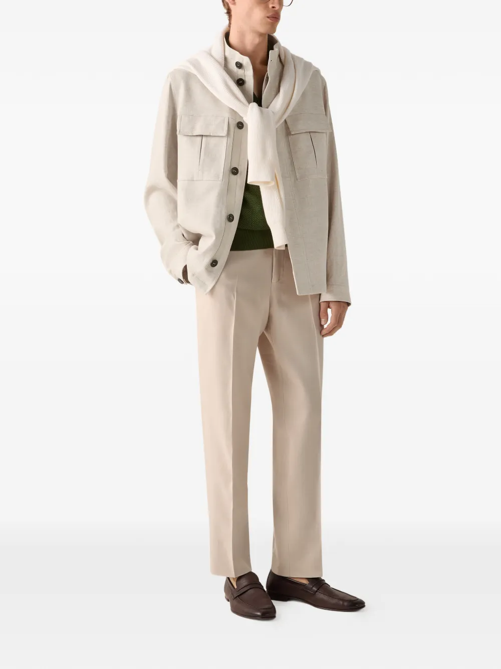 Zegna Oasi linnen veldjack Beige