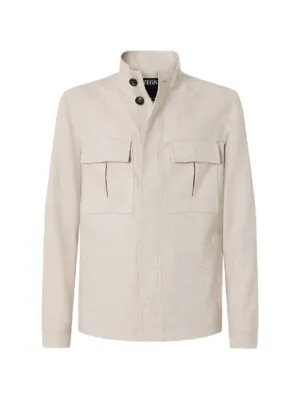 Zegna ジップ リネントップ | ニュートラル | FARFETCH JP