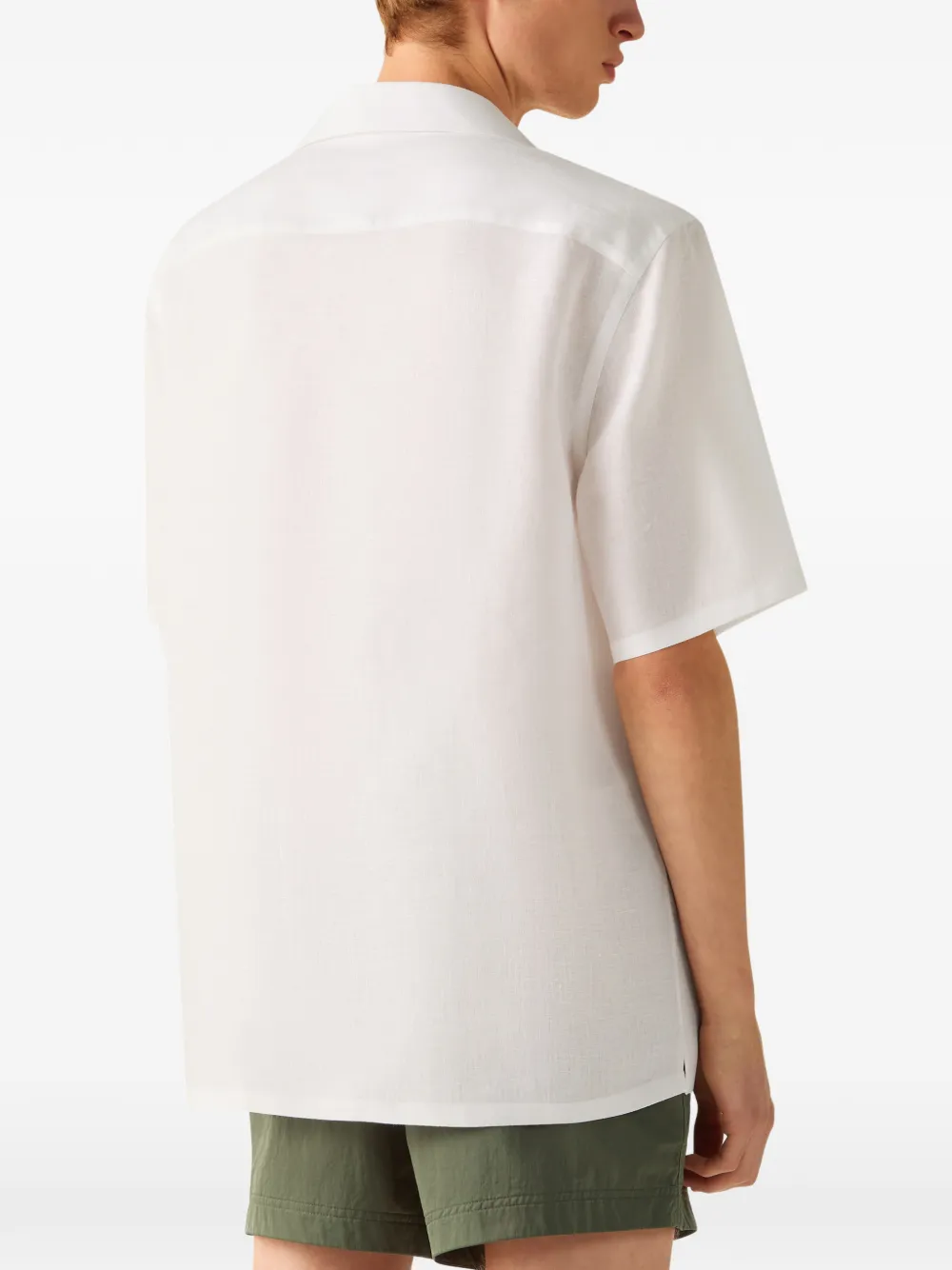 Zegna Overhemd met zak en korte mouwen Wit