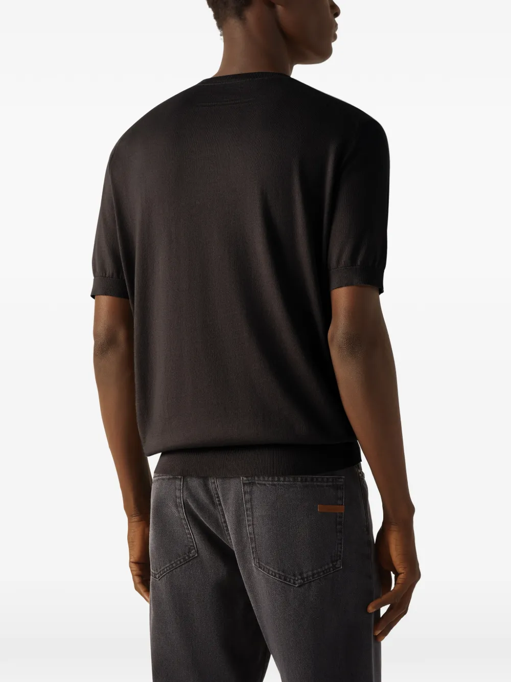 Zegna Premium katoenen T-shirt Bruin
