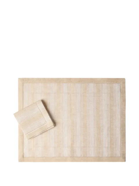Brunello Cucinelli striped linen placemat and napkin set