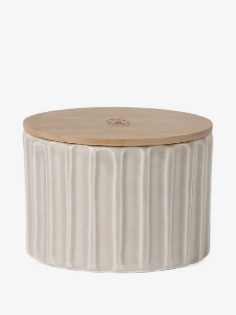 Brunello Cucinelli bougie en pot en céramique strié