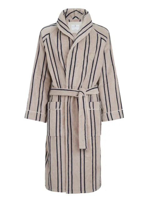 Brunello Cucinelli bata con motivo de rayas y logo