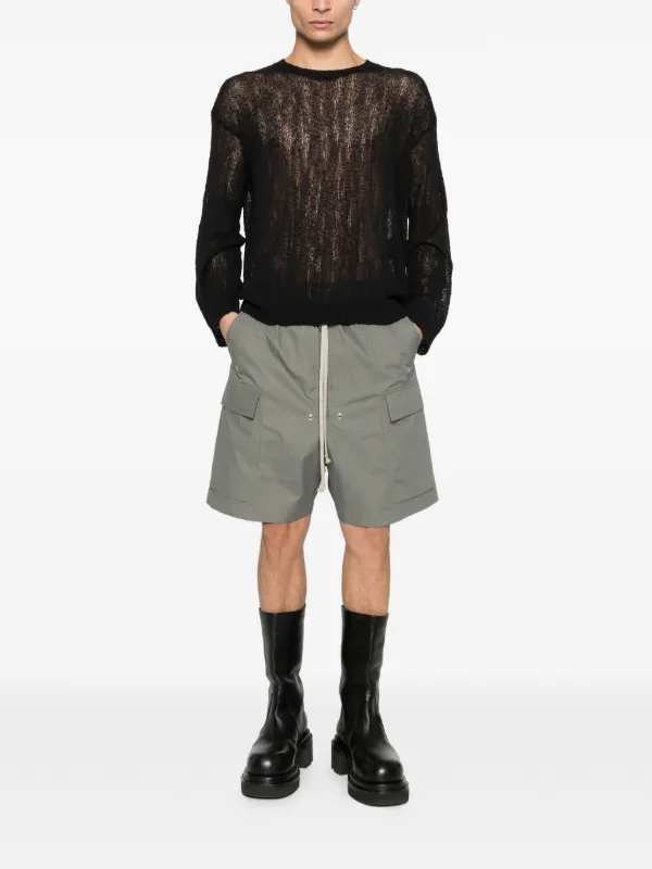 Rick Owens ドローストリング カーゴショートパンツ | グリーン