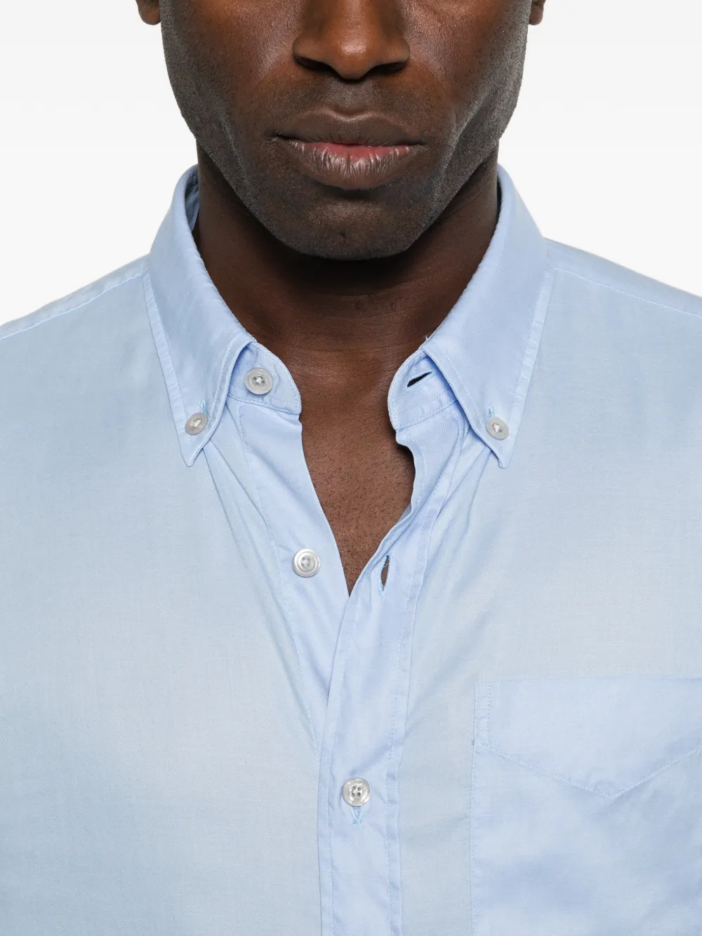 TOM FORD Overhemd met zak met knopen Blauw