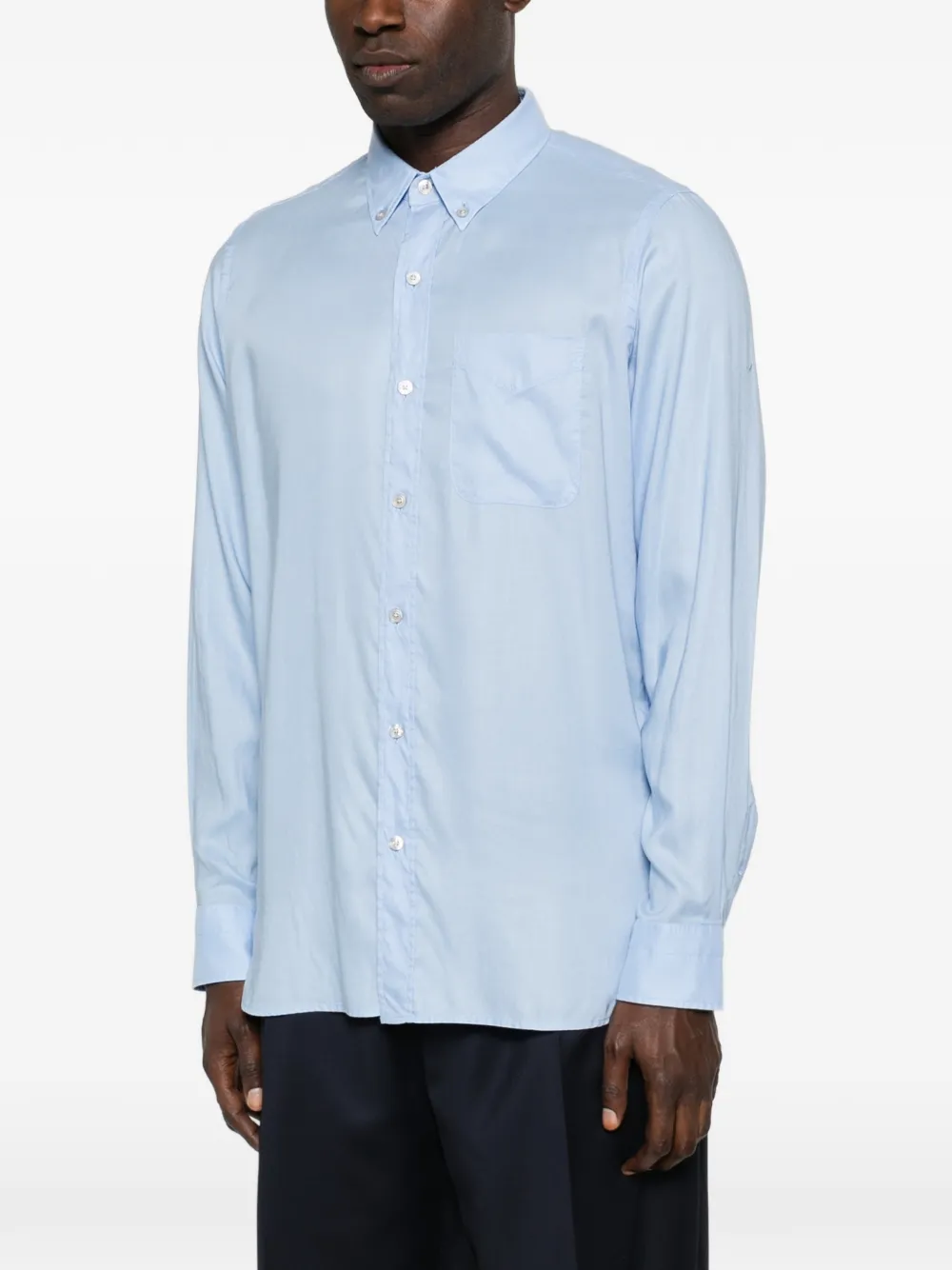 TOM FORD Overhemd met zak met knopen Blauw