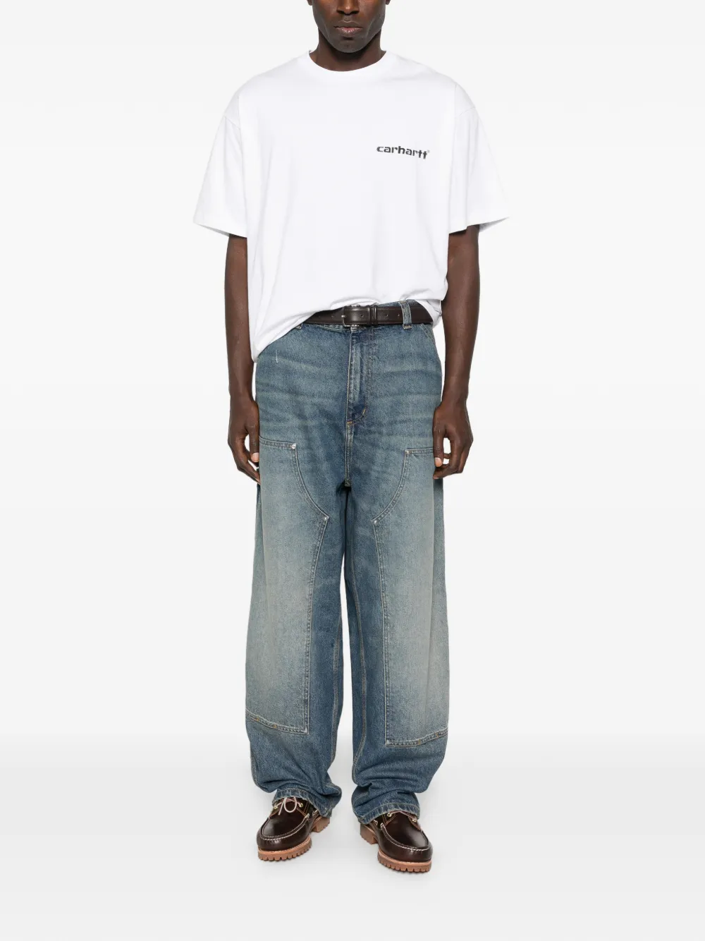 Carhartt WIP panelled cotton denim jeans - Blauw