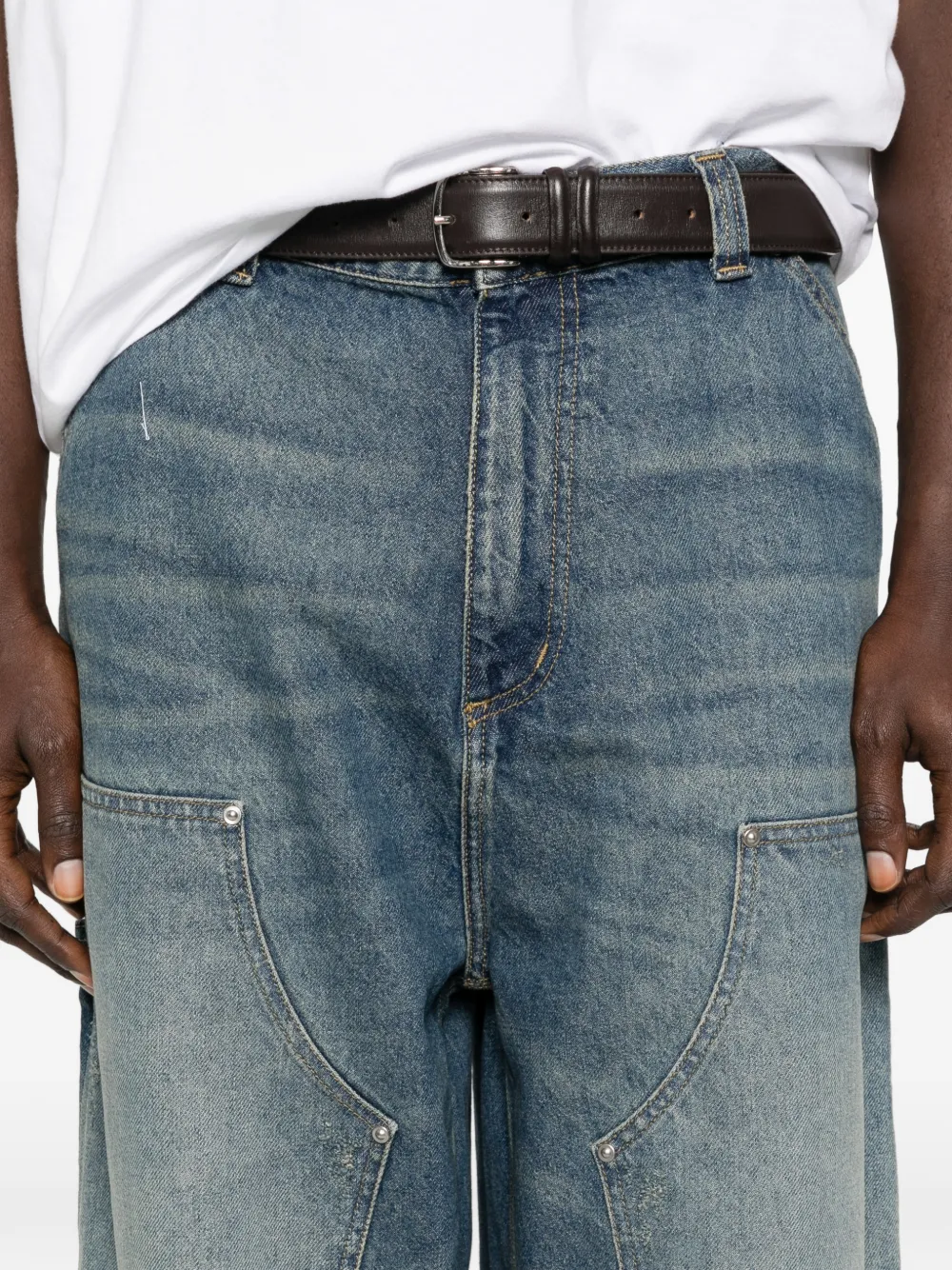 Carhartt WIP Katoenen jeans met vlakken Blauw