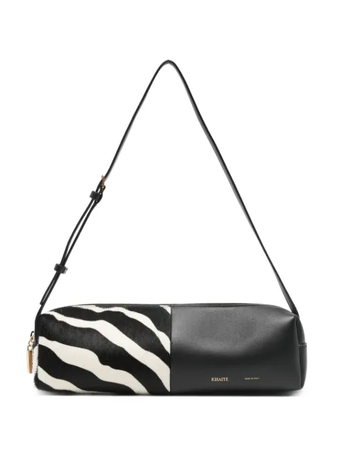 KHAITE Kye zebra-pattern panelled shoulder bag