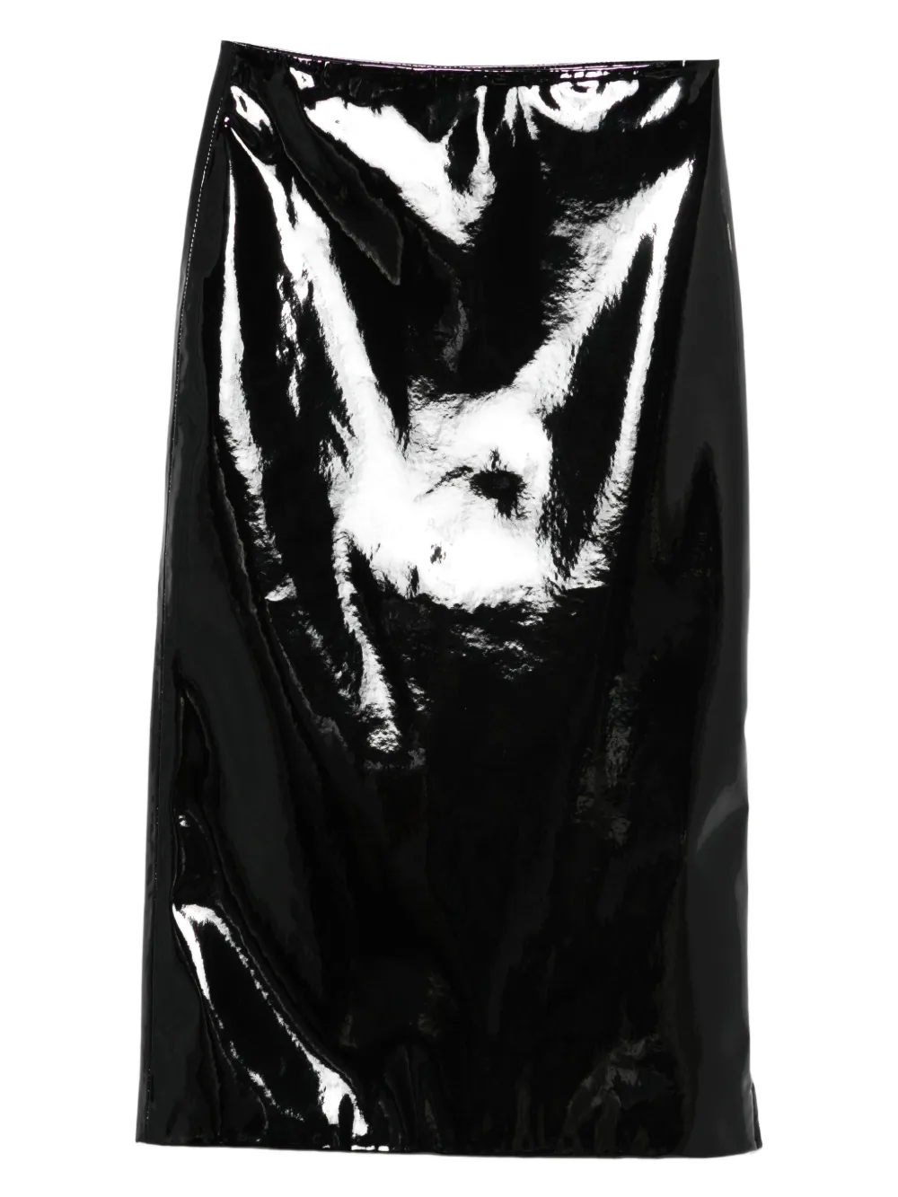 The Frankie Shop Samantha high-shine skirt - Schwarz