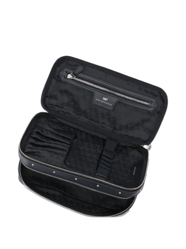 Anya Hindmarch double-zip make-up Bag | Black | FARFETCH Anya Hindmarch double-zip make-up Bag | Black | FARFETCH