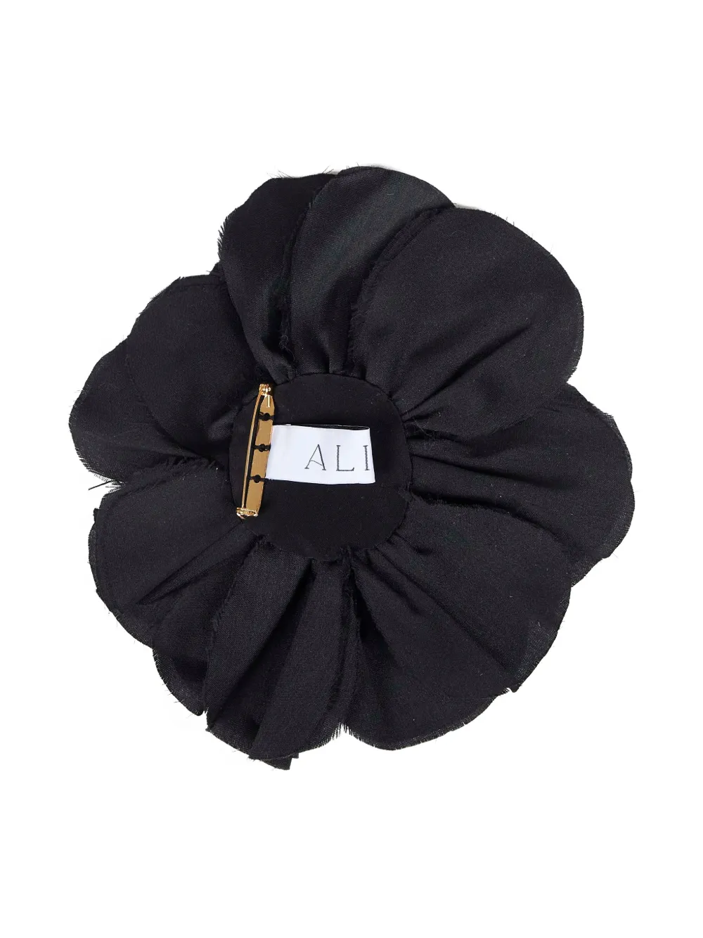 Alina flower shaped pin - Zwart