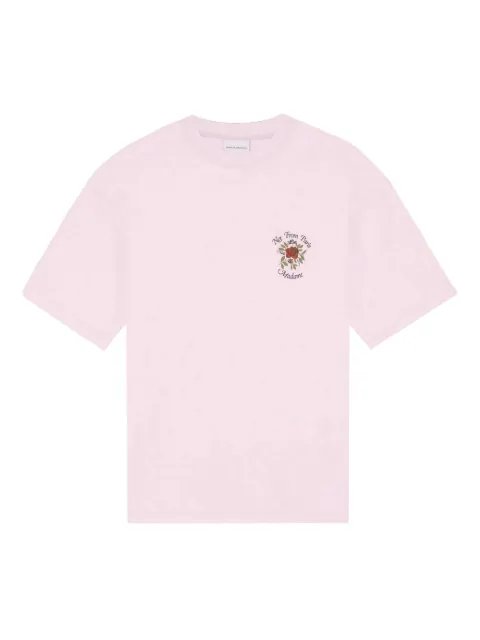 Drôle De Monsieur ribbet T-shirt med rosetryk
