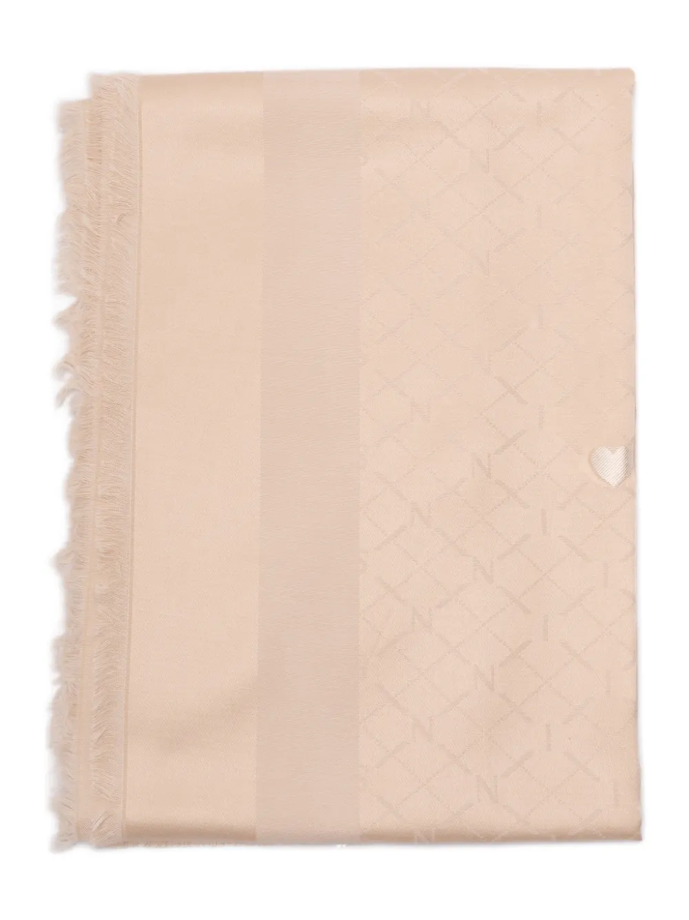 TWINSET monogram frayed scarf - Toni neutri