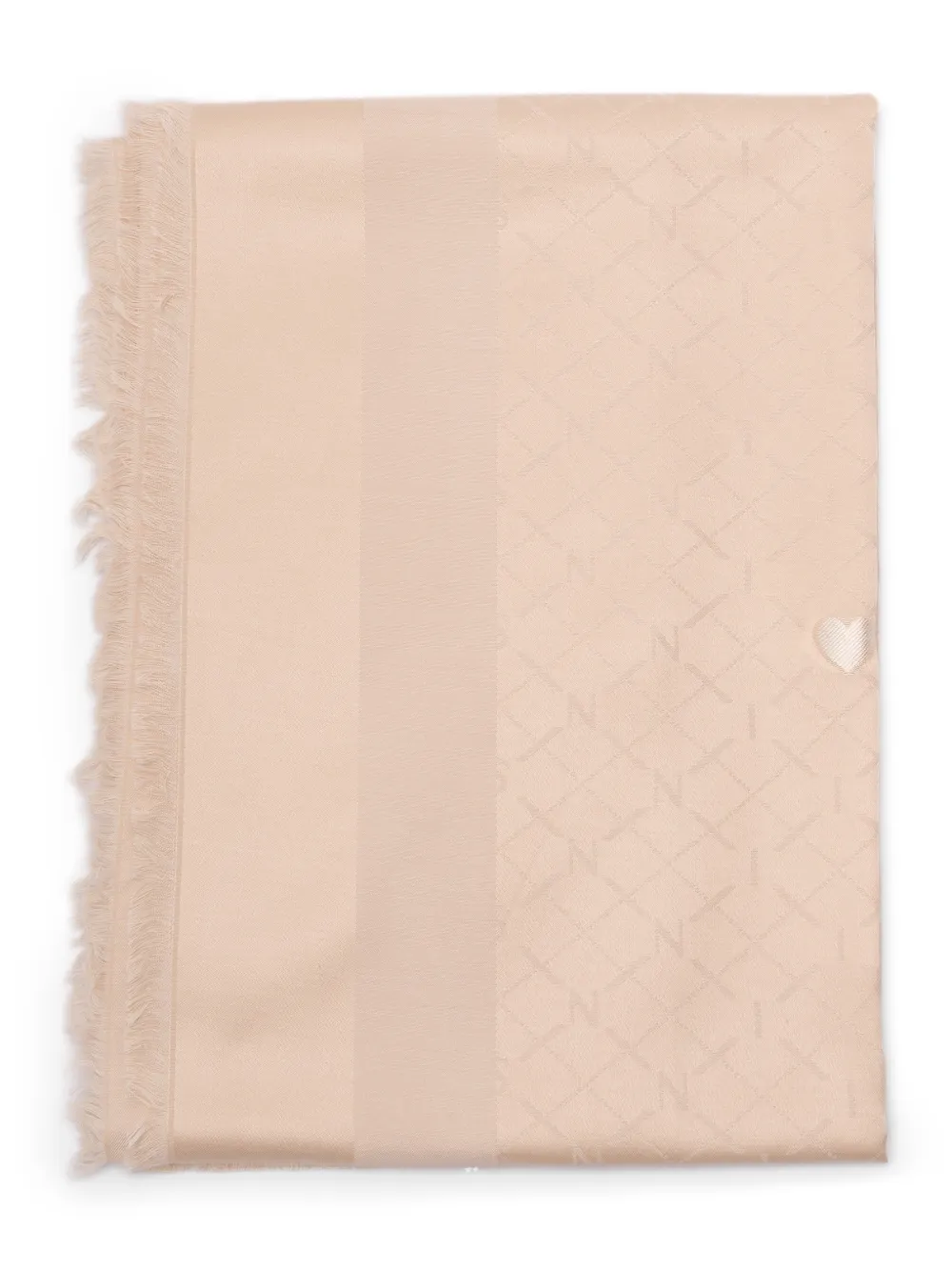 TWINSET monogram frayed scarf - Toni neutri