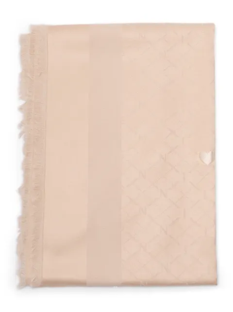 TWINSET monogram frayed scarf